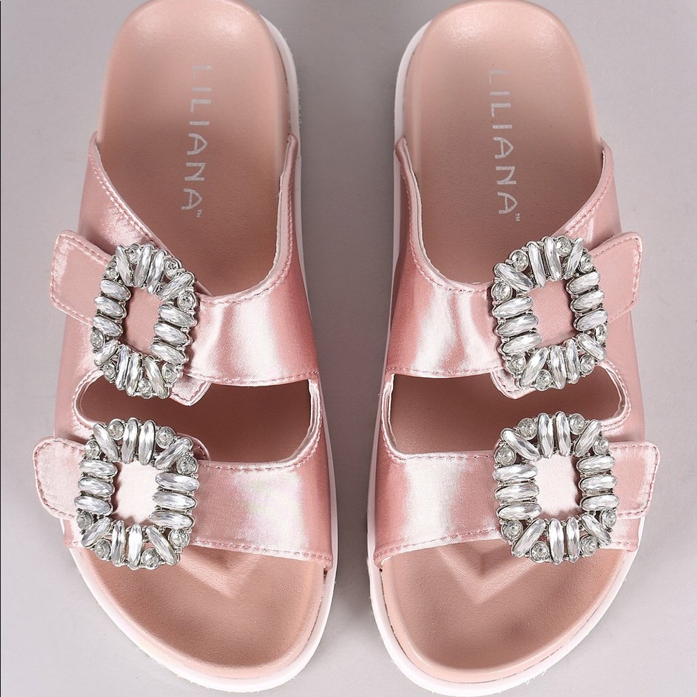 Liliana Satin Embellished Sandals